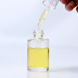 Cosmetic Skin Care Serum Packaging 15ml 30ml 50ml 60ml Clear Hair Oil Glass Essential Oil Dropper Bottle With Clear Dropper Lid