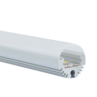 Profilé en aluminium Bande d'éclairage LED 14.2mm Profilé extérieur rond Super Encastré Profilé LED en aluminium pour décoration