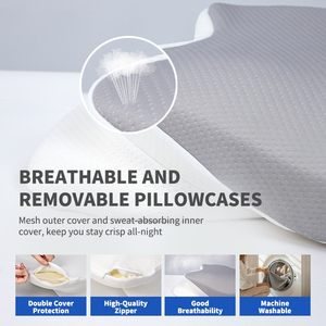 <span class=keywords><strong>Almohada</strong></span> JeeBay con Empaque Personalizado, Rebote Lento 60D, Tejido Transpirable y Refrescante, Altura Ajustable, Alivio del Dolor de Cuello, Anti-Ronquidos - Product Image 5