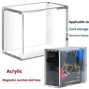 กล่องอะคริลิคแม่เหล็กแบบกำหนดเอง อุปกรณ์เสริม TCG อะคริลิค กล่องป้องกันการกระแทกแบบแม่เหล็กอะคริลิคสำหรับกล่อง ETB - Product Image 3