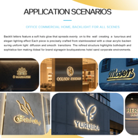 Letreros Metálicos al por Mayor, Letras Iluminadas para Interiores, Letrero Retroiluminado, Letrero Luminoso LED Personalizado para Empresas