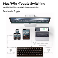 Teclado Mecánico Inalámbrico Portátil ZORNHER LZ40 con Bluetooth, Teclado RGB para Juegos, para Computadoras Portátiles, Oficina y Escritorio