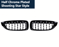 Para BMW Serie 4 F32 13-18 F36 F80 F82, Rejilla Delantera Cromada con Aspecto de Fibra de Carbono, Reemplazo de Rejilla Delantera, Accesorio Decorativo