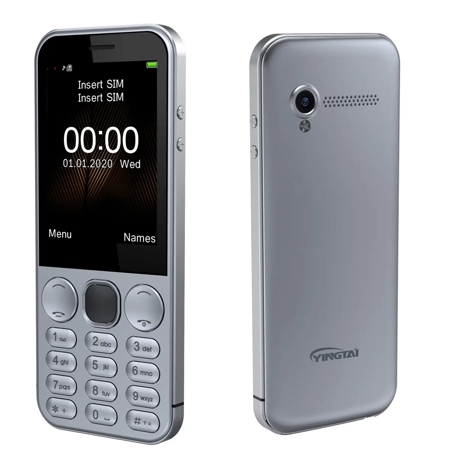 2G GSM slim keypad mobile phone with dual SIM