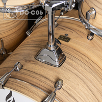 Batterie de percussions complète pour adulte OTIS DO-C06, coque en peuplier, PVC à grain de bois naturel, pédale à double chaîne avec jeu de cymbales