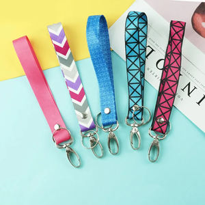 Logotipo personalizado Impreso Sublimación Correa Muñeca Poliéster Llavero Cordón Corto Llavero Cordones - Product Image 2