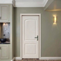 Prix bas haute sécurité panneau d'apprêt blanc porte sans peinture intérieur couleur unie laminé cadres de porte manuel chambre moyen-orient