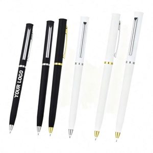 Bolígrafo Clásico de Metal para Oficina y Hotel, Escritura de 1.0 mm, para Firmas de Recepción e Impresión de Logotipos, Regalos Promocionales Personalizados - Product Image 1