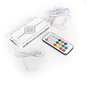 Controlador <span class=keywords><strong>de</strong></span> ventiladores ARGB PWM para refrigeración <span class=keywords><strong>de</strong></span> computadora con control remoto inalámbrico, controlador <span class=keywords><strong>de</strong></span> ventiladores magnéticos ARGB para computadora - Product Image 4