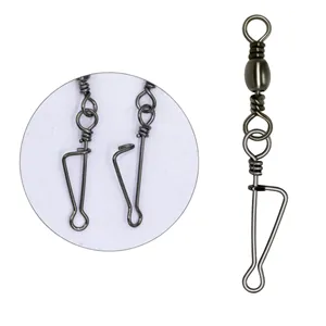 Factory Direct Histar Customized Stainless Steel Brass Materials Swivel With Italian Snap Accessories Fishing Barrel Swivels