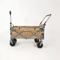 Chariot pliant robuste et portable, chariot de transport pliable très populaire pour la plage, le camping, les courses, chariot à roulettes