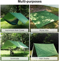 10x10ft multifonctionnel étanche Camping tente couverture parasol abri auvent et pluie mouche bâche pour Camp hamac Compatible