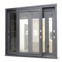 Fenêtre coulissante en aluminium triple vitrage, double vitrage, insonorisée et résistante aux ouragans, design moderne