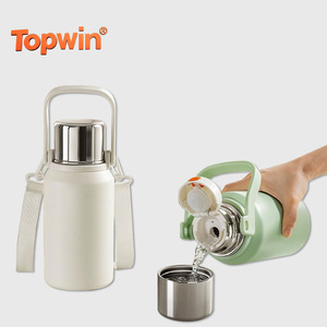 316 Stainless Steel Insulated <b>Mug</b> <b>Large</b> Capacity Outdoor Travel Water Bottle Portable with Shoulder Strap Thermal Water Bottle - Product Image 1