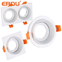 ERDU Encastré Cob Spot Downlight Gu10 GX53 Gu5.3 Mr16 Spot Logement Tricolore Mr16 Lampe Cadre Led Module