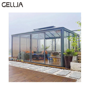 Solárium de Techo Triangular con Vidrio Templado Low-E, Estándar NFRC de EE. UU., Moderno, para Villas, Cubierta de Patio Exterior, Fácil Instalación - Product Image 2