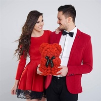 Groothandel Eeuwige Bloemenplant Roos Beer Romantische Valentijnsdag Moederdag Kerstverjaardag Thanksgiving Party Cadeau