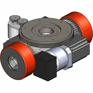 ZHLUN double-row AGV differential drive wheel unit for cargo trolley drive wheel assembly with steering motor