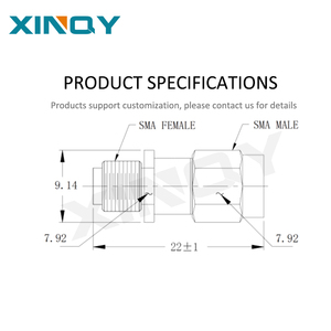 Xinqy แบนด์วิดท์พรีเมียมสูญเสียต่ำบล็อก SMA DC 50โอห์ม100กิโลเฮิร์ตซ์ถึง18กิกะเฮิรตซ์สำหรับวิศวกรโทรคมนาคมเรดาร์ดาวเทียมมือถือ - Product Image 6