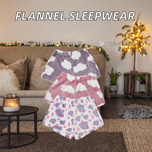 Pantalones de Pijama de Franela Unisex, Cierre con Cordón, Estilo Romántico, Largos, Suaves y Térmicos, Suministro de Fábrica - Product Image 2