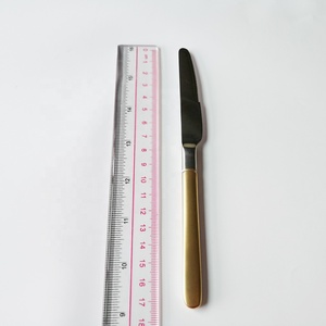 Reutilizable cubertería de acero inoxidable de lujo chapado en oro vajilla - Product Image 6