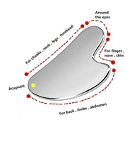Outil de Massage Gua Sha en acier inoxydable SUS304, Massage Facial, grattoir, thérapie de SPA lisse pour le visage, les yeux et le cou