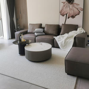 Tapis rectangulaire en mélange de laine, couleur unie, pour salon, chambre, moquette murale, usage domestique, tie-dye, tissage à la machine - Product Image 1