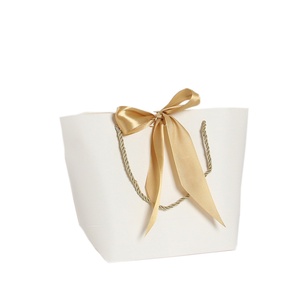 Bolsa de papel para compras con asa de cinta para ropa, embalaje de lujo, bolsa de regalo de papel personalizada - Product Image 4