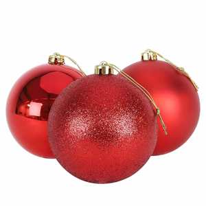 Adornos Navideños de Plástico con Estampado de Flocado de Lujo Personalizados al por Mayor, con Logotipo Personalizado para Decoraciones Festivas - Product Image 1