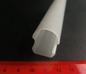 Personalizado Forma Irregular Branco PC PMMA Perfis Extrudados Tubo De Plástico LEVOU Luz Difundindo