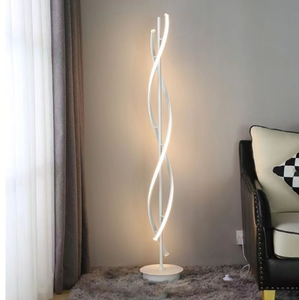 Lampe sur pied LED spirale minimaliste nordique, hauteur réglable, commande tactile, pour salon et chambre - Product Image 2