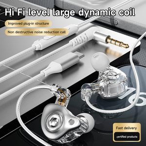 Écouteurs filaires Type C 3,5 mm, écouteurs intra-auriculaires, écouteurs stéréo HiFi, câble détachable avec micro, sport, jeu - Product Image 1