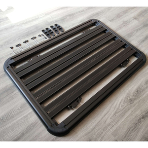 Panier de toit universel en aluminium, plateforme de chargement monocouche pour SUV et <span class=keywords><strong>camion</strong></span>, <span class=keywords><strong>plateau</strong></span> à bagages à fixation par boulons sur barre transversale - Product Image 3