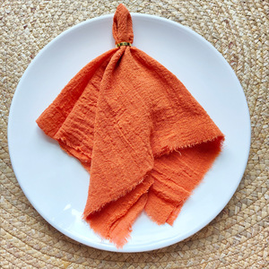 Taplak Meja & Serbet Kain Katun Persegi Buatan Tangan Ychon, Dapat Disesuaikan, Pewarnaan Polos, Dapat Digunakan Kembali, Bahan Kain Kasa, untuk Dekorasi Pernikahan & Rumah - Product Image 6