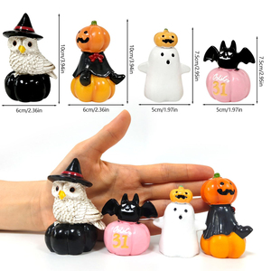 Linda Figura de Calabaza Fantasma de Halloween, Estatua de Resina, Decoraciones para Interiores, Decoración para el Hogar y el Dormitorio, Duradera y Resistente a la Decoloración, para Fiestas - Product Image 5