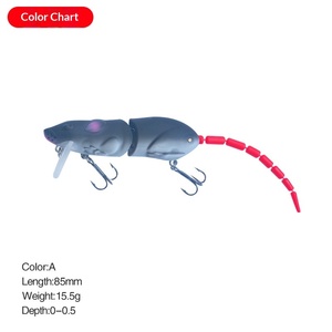 Leurre de pêche articulé bionique 85mm 15.5g, imitation de rat segmenté, type crayon, leurre de surface pour poissons prédateurs, vente en gros - Product Image 3