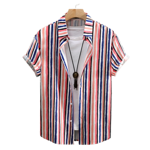 <span class=keywords><strong>เสื้อ</strong></span>เชิ้ตแขนสั้นลำลองสำหรับผู้ชายผ้าสแปนเด็กซ์กระดุมแถวเดียว<span class=keywords><strong>ลาย</strong></span><span class=keywords><strong>ดอก</strong></span>ไม้คอตั้งแฟชั่นฤดูร้อน2025 - Product Image 4