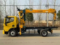 Grúa Montada en Camión Foton 4x2 de Brazo Recto con Sistema Hidráulico Completo, Caja de Cambios y Motor, Capacidad de 4 Toneladas, Altura Máxima de 20 m
