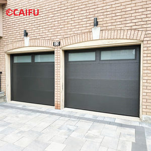 Portes de <span class=keywords><strong>garage</strong></span> automatiques sectionnelles en aluminium noir isolées pour maisons, résidences et portails commerciaux - Product Image 4