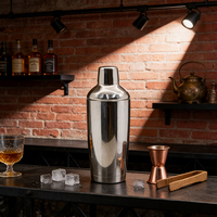 Ensemble de shaker à cocktails moderne en acier inoxydable 304 écologique de 600 ml de la marque Magic, avec logo personnalisé, accessoires de bar, doseur à cocktails