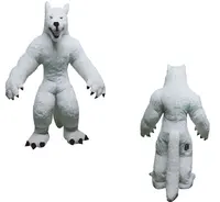 2.2m dernier prix personnalisé blanc De marche Gonflable loup mascotte pour cosplay