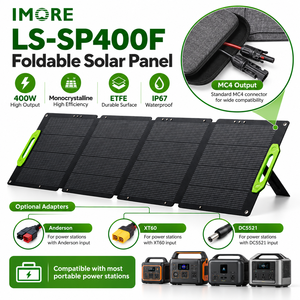 Monocrystalline <b>Solar</b> <b>Panel</b> 400W 4 <b>Fold</b> ETFE IP67 with MC4 for Camping Hiking Travel and Portable Power Station Charging - Product Image 4