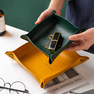 YY Multi Colors <strong>Trays</strong> Luxury Soft Pu Leather Decorative <strong>Tray</strong> Organizer <strong>for</strong> Home <strong>Decor</strong> - Product Image 4