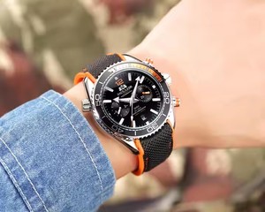 Reloj Automático PAULAREIS para Hombre, Mecánico, Correa de Lona y Caucho, Naranja, Azul, Rojo, Multifunción, Mes, Reloj Hombre Baratos - Product Image 4