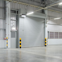 Porte de protection à enroulement en aluminium, design minimaliste, économique, résistante au vent, pour entrepôt d'usine extérieur