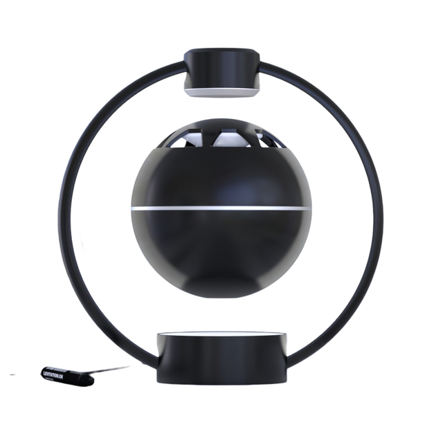 360 Rotating Magnetic Levitation Suspension  bluetooth Stereo Egg Speaker with Led Light