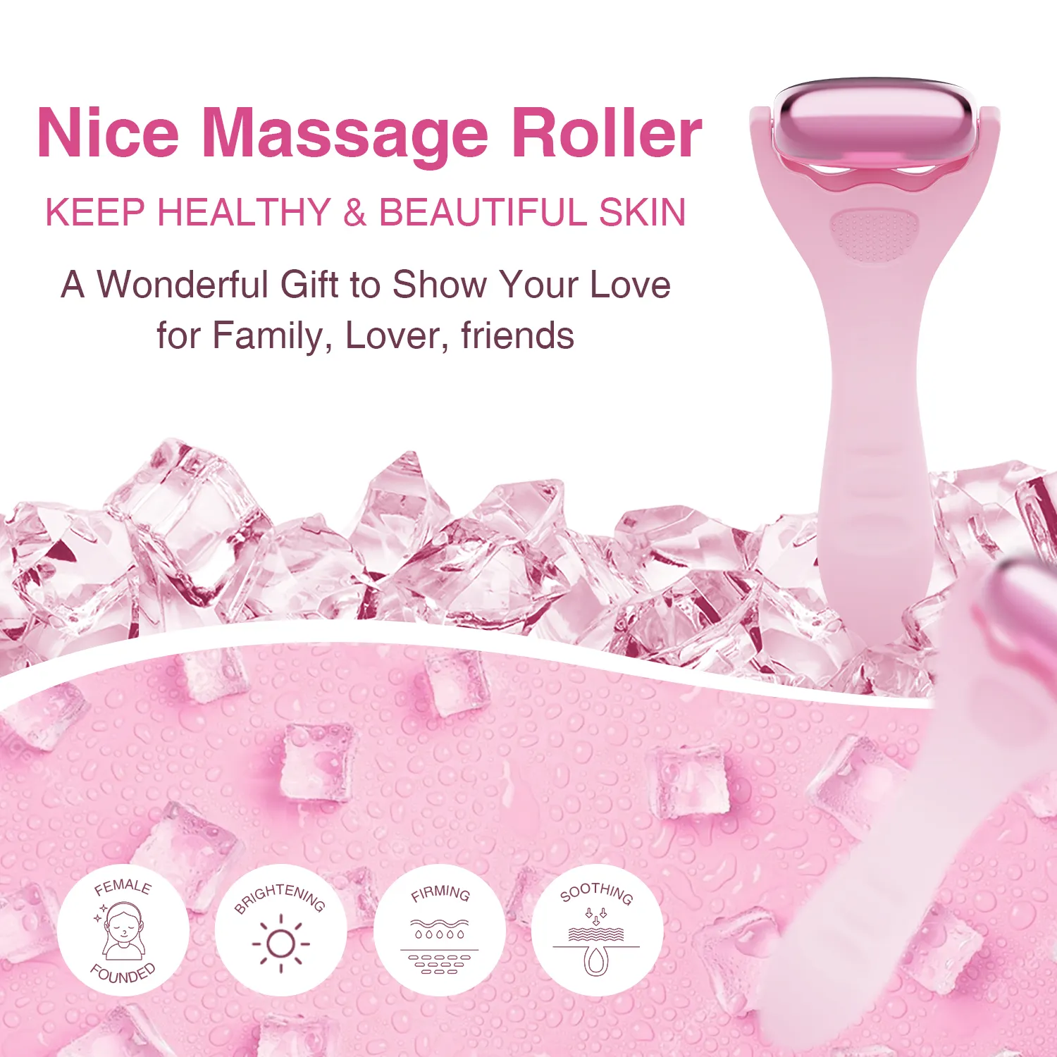 Loại bỏ nếp nhăn massage mặt công cụ thư giãn chăm sóc da vẻ đẹp nâng Silicone Ice Cube khay con lăn trên khuôn mặt cho khuôn mặt massager