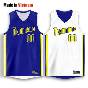 Maillots de basket-ball unisexes de haute qualité, imprimés par sublimation, respirants, à séchage rapide, 100% polyester, avec logos - Product Image 1