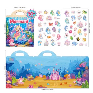 Livre d'images en PVC avec autocollants en gelée, certifié CPC, sur les animaux, les dinosaures, les véhicules et l'alphabet, pour l'apprentissage précoce des enfants de 3 à 6 ans, best-seller - Product Image 4