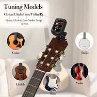 Nouveau tuner à clipser avec écran couleur, réglage rapide en 60 secondes pour guitare, ukulélé, violon, basse, banjo